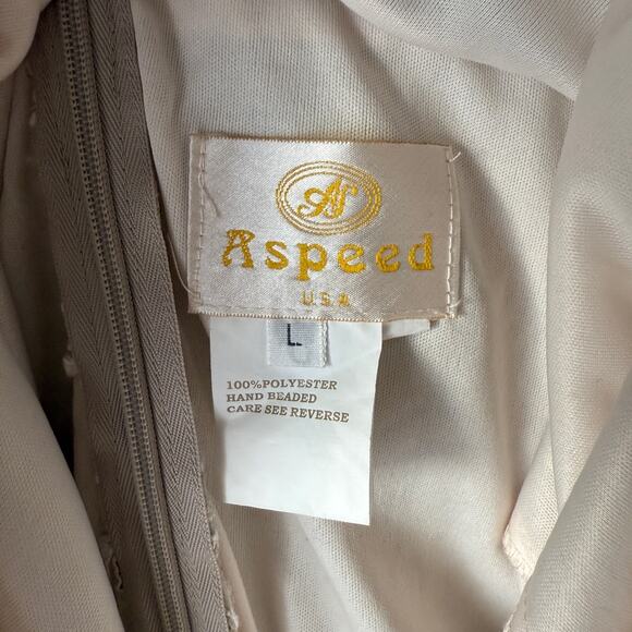 Aspeed sz L toupe gray formal‎ lace gown - Picture 5 of 9